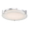 Abra Lighting Flat Square Glass Low Profile Flush Mount 30013FM-CH