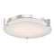 Abra Lighting Flat Round Glass Low Profile Flushmount 30018FM-BN