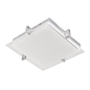 Abra Lighting Flat Square Glass Low Profile Flush Mount 30012FM-CH