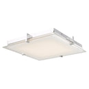 Abra Lighting Flat Square Glass Low Profile Flush Mount 30012FM-CH