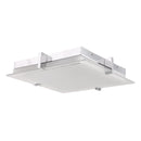 Abra Lighting Flat Square Glass Low Profile Flush Mount 30012FM-CH