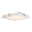 Abra Lighting Flat Square Glass Low Profile Flush Mount 30013FM-CH