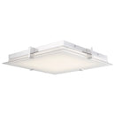 Abra Lighting Flat Square Glass Low Profile Flush Mount 30013FM-CH