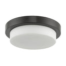 Abra Lighting 11" Stepped Opal Glass Flush Mount Hi-Out Dim LED 30014FM-CH