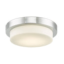 Abra Lighting 11" Stepped Opal Glass Flush Mount Hi-Out Dim LED 30014FM-BZ