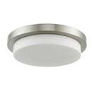 Abra Lighting 16" Stepped Opal Glass Flush Mount Hi-Out Dim LED 30016FM-BN