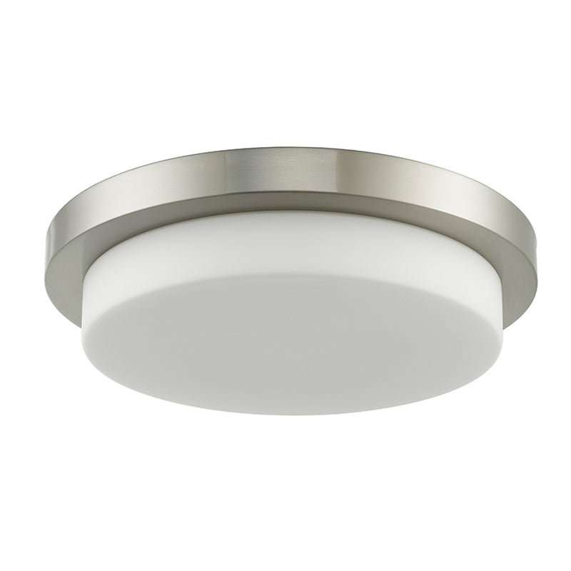 Abra Lighting 16" Stepped Opal Glass Flush Mount Hi-Out Dim LED 30016FM-BN