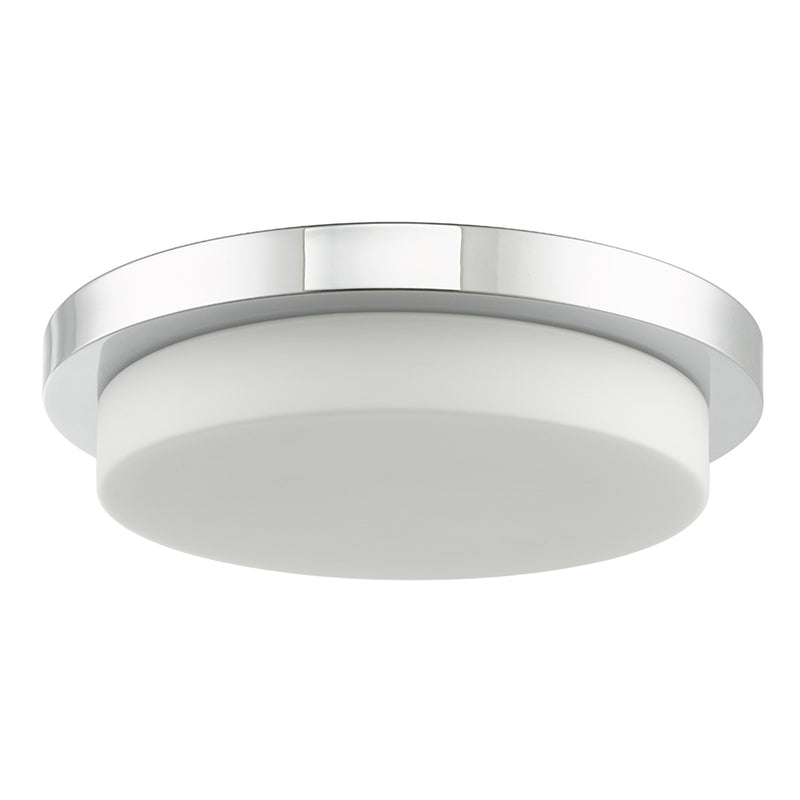 Abra Lighting 16" Stepped Opal Glass Flush Mount Hi-Out Dim LED 30016FM-BZ