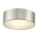 Abra Lighting 10" Metal Cylinder Frost Glass Flush Mount Dim LED 30030FM-BN