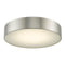 Abra Lighting 16" Metal Cylinder Frost Glass Flush Mount Dim LED 30032FM-BN