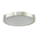 Abra Lighting 13" Low Profile Frost Glass Flush Mount Hi-Out Dim LED 30066FM-BN