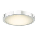 Abra Lighting 13" Low Profile Frost Glass Flush Mount Hi-Out Dim LED 30066FM-CH