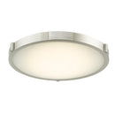 Abra Lighting 17" Low Profile Frost Glass Flush Mount Hi-Out Dim LED 30067FM-BN