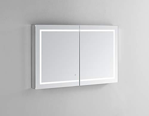 Aquadom 48in x 30in x 5in Royale Plus Lighted Mirror Glass Medicine Cabinet for Bathroom, Defogger, Dimmer, Outlet