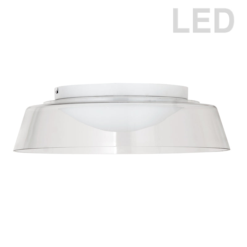 Dainolite 35W Flush Mount, Matte White Finish with Clear Glass 3145-LEDFH18-CL-MW