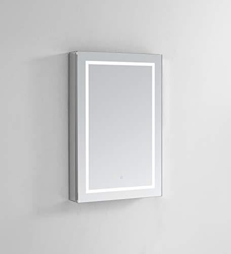 Aquadom 24in x 36in x 5in Right Hinge Royale Plus LED Lighted Mirror Glass Medicine Cabinet For Bathroom, Defogger, Dimmer, Outlet