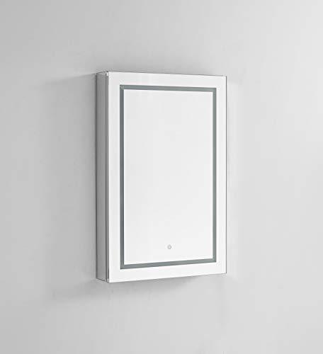 Aquadom 24" x 36" x 5" Right Hinge Royale Plus LED Lighted Mirror Glass Medicine Cabinet for Bathroom Defogger Dimmer Outlet RP-2436R