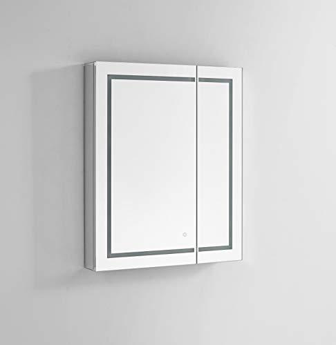 Aquadom 36" x 36" x 5" Royale Plus Lighted Mirror Glass Medicine Cabinet for Bathroom Defogger Dimmer Outlet RP-3636