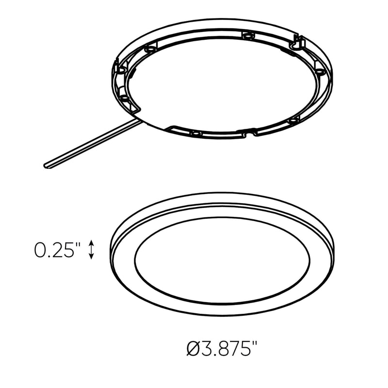 Dals Lighting 12V Round Slim Puck 4006-BK