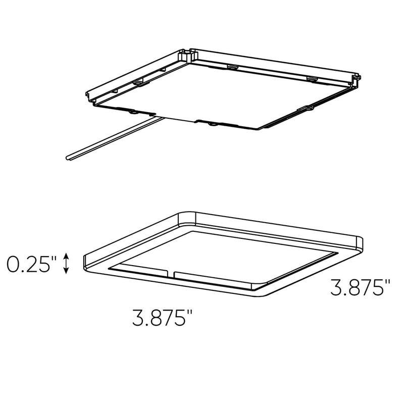 Dals Lighting 12V Square Slim Puck 4006SQ-4K-WH