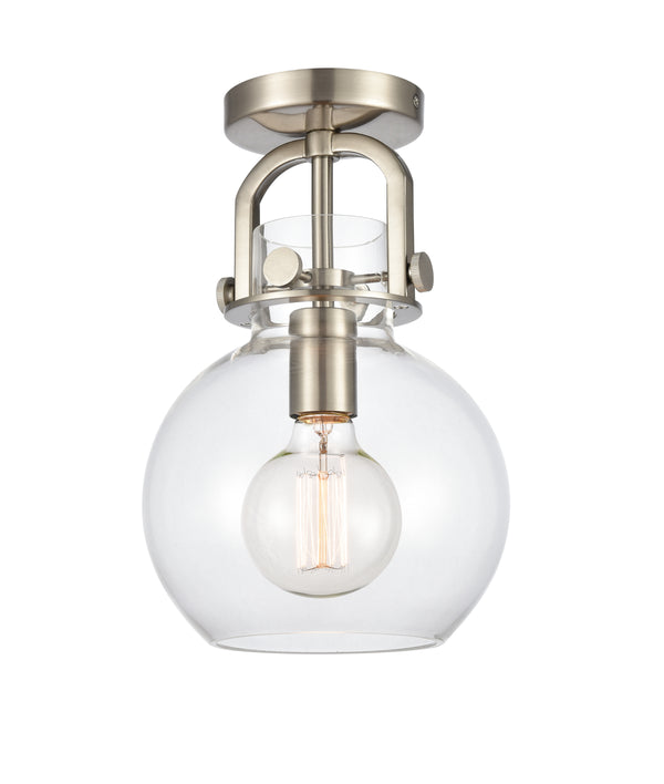 Innovations Lighting Newton Sphere 1 Light 8" Flush Mount 410-1F-SN-8CL-LED