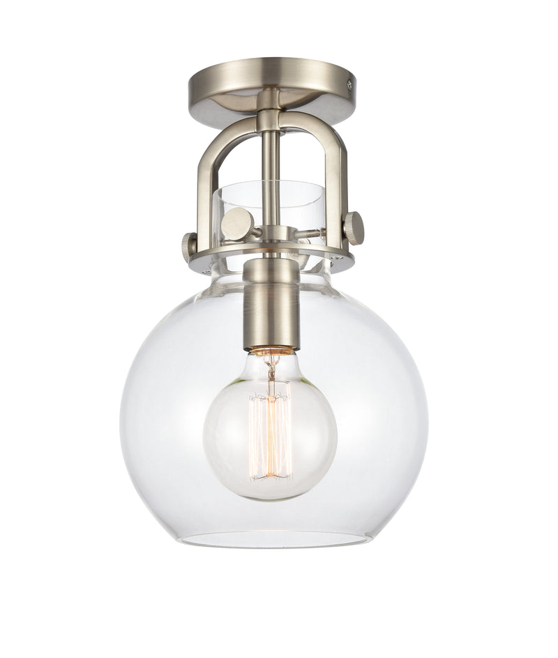 Innovations Lighting Newton Sphere 1 Light 8" Flush Mount 410-1F-SN-8CL-LED