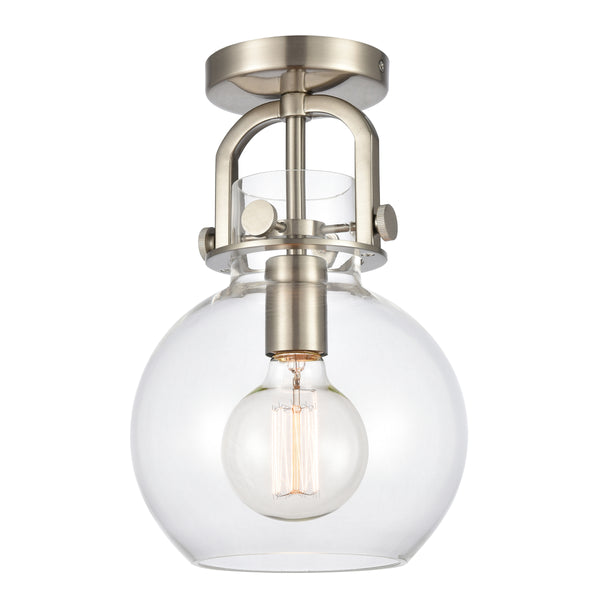 Innovations Lighting Newton Sphere 1 Light 8" Flush Mount 410-1F-SN-8CL