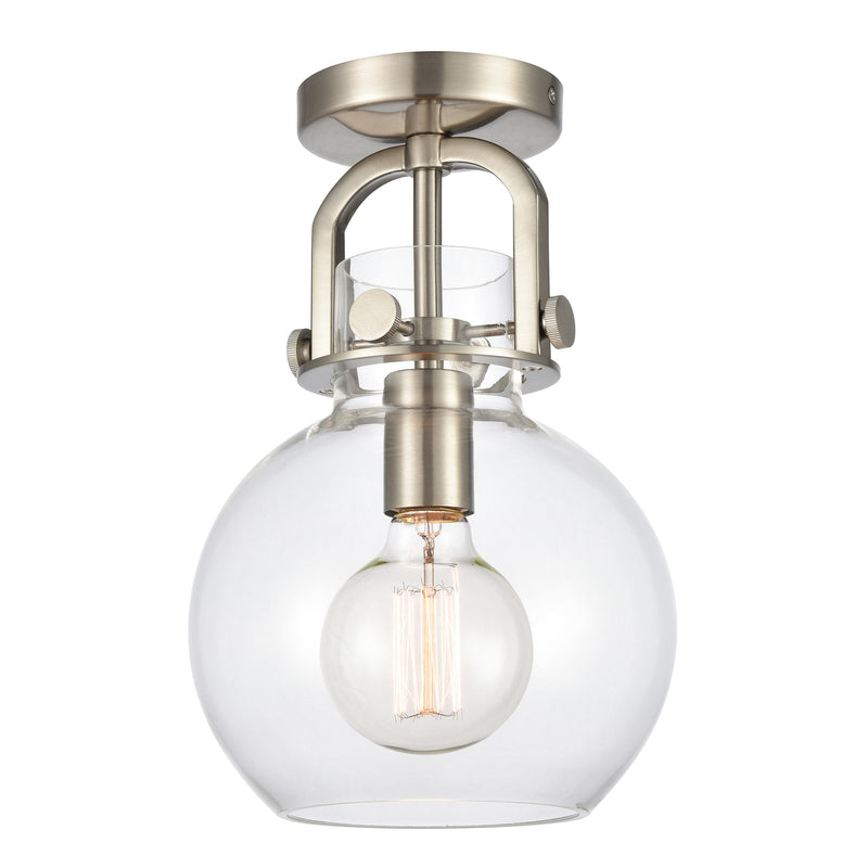 Innovations Lighting Newton Sphere 1 Light 8" Flush Mount 410-1F-SN-8CL