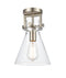 Innovations Lighting Newton Cone 1 Light 8" Flush Mount 411-1F-SN-8CL-LED