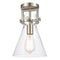 Innovations Lighting Newton Cone 1 Light 8" Flush Mount 411-1F-SN-8CL