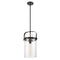 Pilaster Mini Pendant shown in the Matte Black finish with a Clear shade