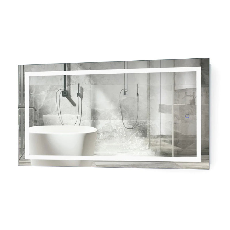 Krugg Icon 42" X 24" LED Bathroom Mirror with Dimmer and Defogger Lighted Vanity Mirror ICON4224