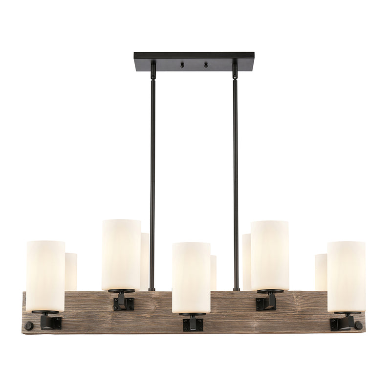 Innovations Lighting Diego 10 Light 37" Island Light 424-10CH-BK-G4451-LED