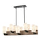 Diego Island Light shown in the Matte Black finish with a White shade