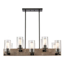 Innovations Lighting Diego 10 Light 37" Island Light 424-10CH-BK-G4452-LED