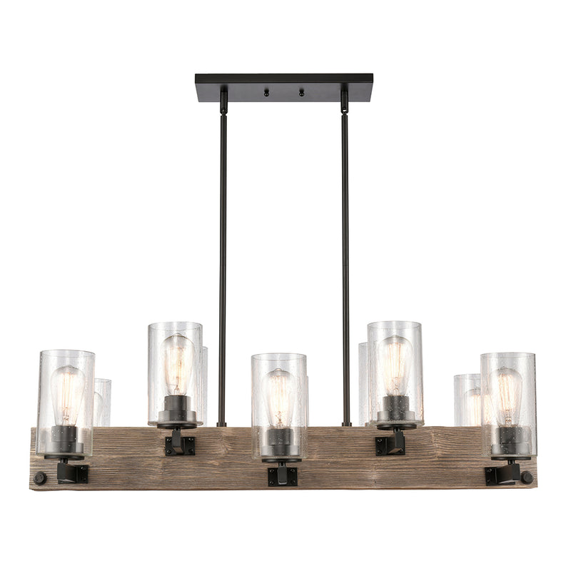 Innovations Lighting Diego 10 Light 37" Island Light 424-10CH-BK-G4452-LED