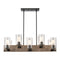 Innovations Lighting Diego 10 Light 37" Island Light 424-10CH-BK-G4454-LED