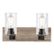 Diego Bath Vanity Light shown in the Matte Black finish with a Clear shade