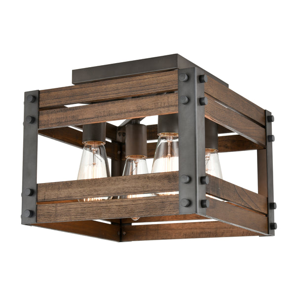 Innovations Lighting Austin 4 Light 13" Flush Mount 435-4F-AG