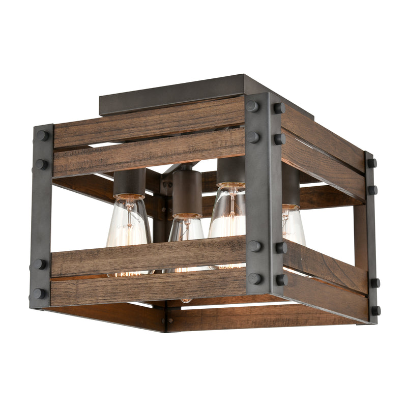 Innovations Lighting Austin 4 Light 13" Flush Mount 435-4F-AG