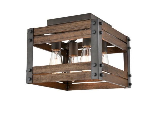 Innovations Lighting Austin 4 Light 13" Flush Mount 435-4F-AG-LED
