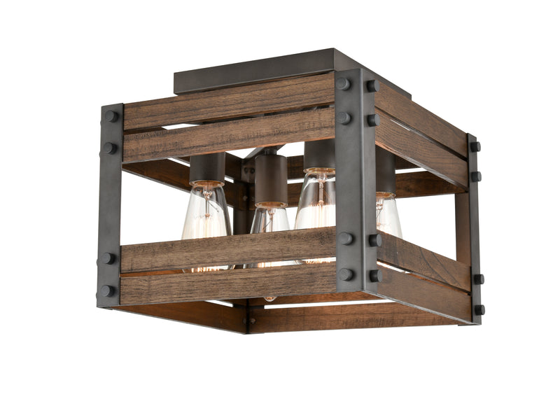 Innovations Lighting Austin 4 Light 13" Flush Mount 435-4F-AG-LED