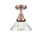 Caden Flush Mount shown in the Antique Copper finish with a Clear shade