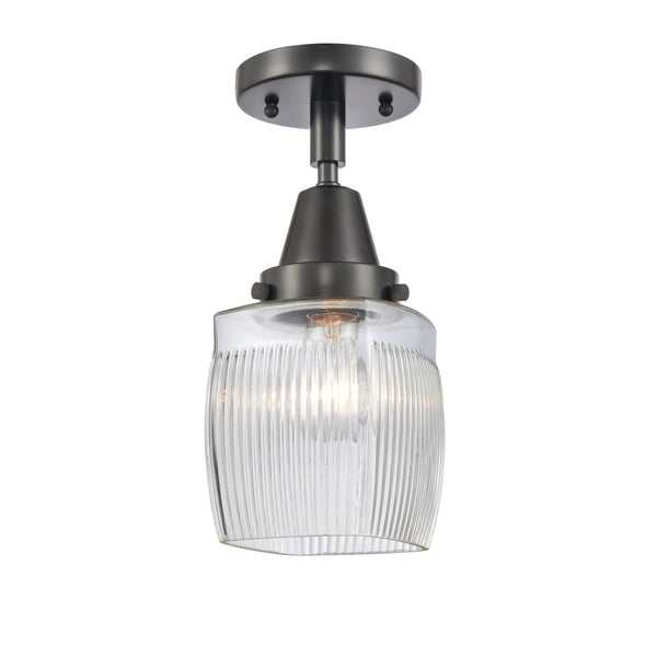 Innovations Lighting Colton 1 Light 5.5" Flush Mount 447-1C-BK-G302