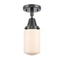 Innovations Lighting Dover 1 Light 4.5" Flush Mount 447-1C-BK-G311