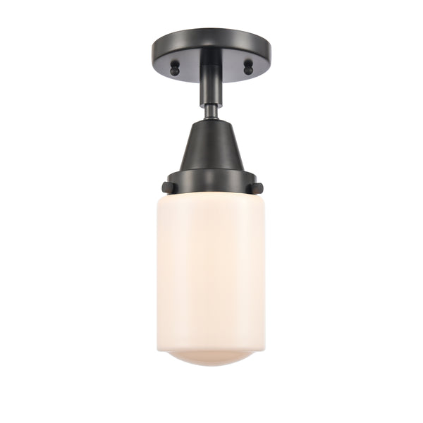 Innovations Lighting Dover 1 Light 4.5" Flush Mount 447-1C-BK-G311