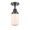 Innovations Lighting Dover 1 Light 4.5" Flush Mount 447-1C-BK-G311