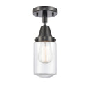 Innovations Lighting Dover 1 Light 4.5" Flush Mount 447-1C-BK-G312