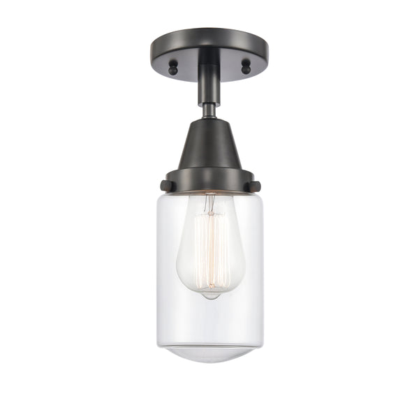Innovations Lighting Dover 1 Light 4.5" Flush Mount 447-1C-BK-G312
