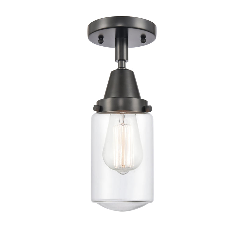 Innovations Lighting Dover 1 Light 4.5" Flush Mount 447-1C-BK-G312